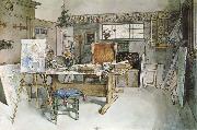 Carl Larsson One Half of the Studio oil painting artist